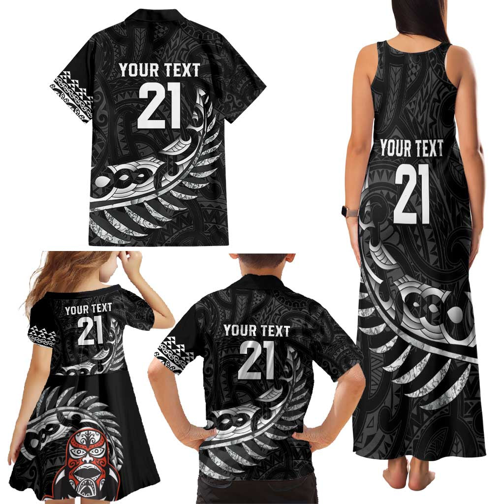 New Zealand Indigenous-Maori Rugby Custom Family Matching Tank Maxi Dress and Hawaiian Shirt LT9 - Polynesian Pride