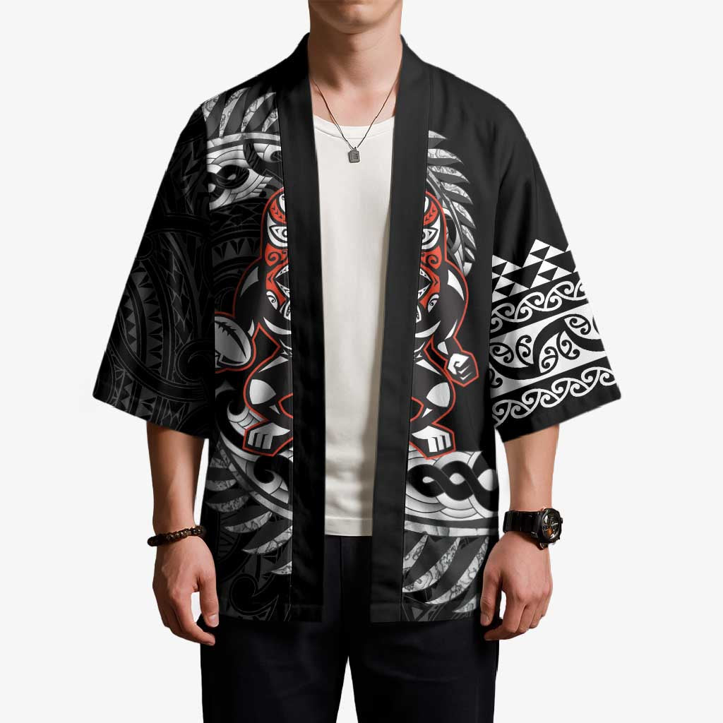 New Zealand Indigenous-Maori Rugby Custom Kimono - Polynesian Pride