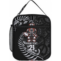 New Zealand Indigenous-Maori Rugby Custom Lunch Bag LT9 10.2 × 8.3 × 4.3 inch Black - Polynesian Pride