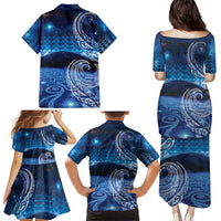 New Zealand Matariki Family Matching Puletasi and Hawaiian Shirt Taniko Aramoana With Koru Galaxy Sky Night LT9 - Polynesian Pride