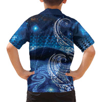 New Zealand Matariki Hawaiian Shirt Taniko Aramoana With Koru Galaxy Sky Night