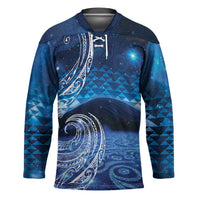 New Zealand Matariki Hockey Jersey Taniko Aramoana With Koru Galaxy Sky Night - Polynesian Pride