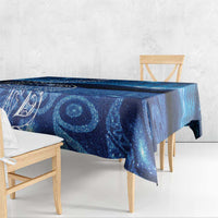 New Zealand Matariki Tablecloth Taniko Aramoana With Koru Galaxy Sky Night LT9 - Polynesian Pride