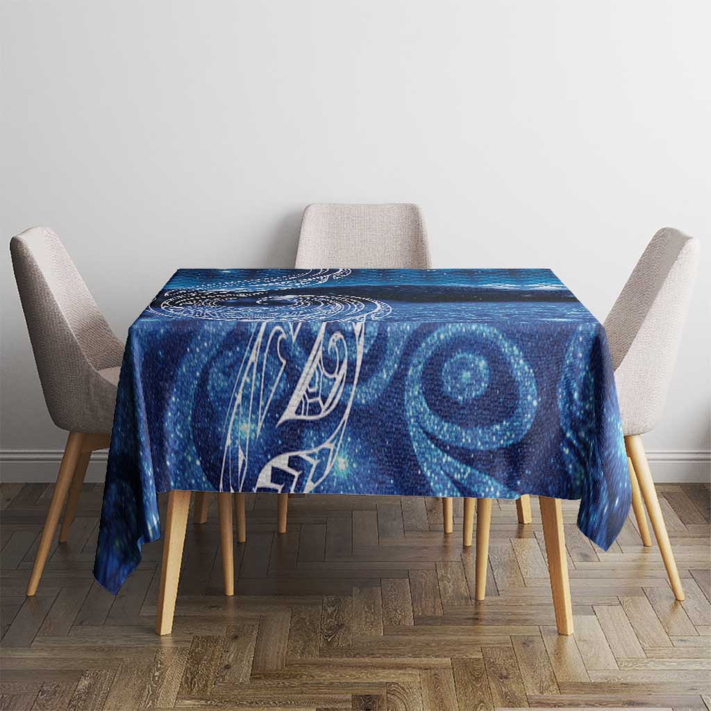 New Zealand Matariki Tablecloth Taniko Aramoana With Koru Galaxy Sky Night LT9 - Polynesian Pride