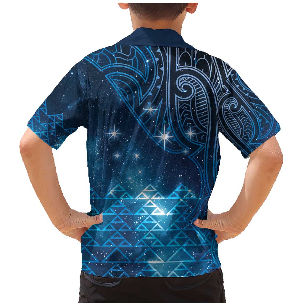 New Zealand Matariki Family Matching Mermaid Dress and Hawaiian Shirt Taniko Aramoana With Maori Galaxy Sky Night LT9 - Polynesian Pride