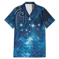 New Zealand Matariki Family Matching Mermaid Dress and Hawaiian Shirt Taniko Aramoana With Maori Galaxy Sky Night LT9 Dad's Shirt - Short Sleeve Galaxy - Polynesian Pride