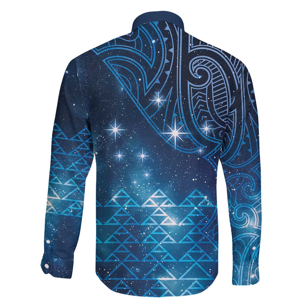 New Zealand Matariki Family Matching Off Shoulder Short Dress and Hawaiian Shirt Taniko Aramoana With Maori Galaxy Sky Night LT9 - Polynesian Pride