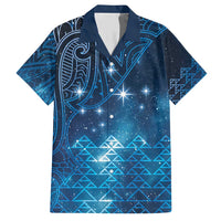 New Zealand Matariki Family Matching Short Sleeve Bodycon Dress and Hawaiian Shirt Taniko Aramoana With Maori Galaxy Sky Night LT9 Dad's Shirt - Short Sleeve Galaxy - Polynesian Pride
