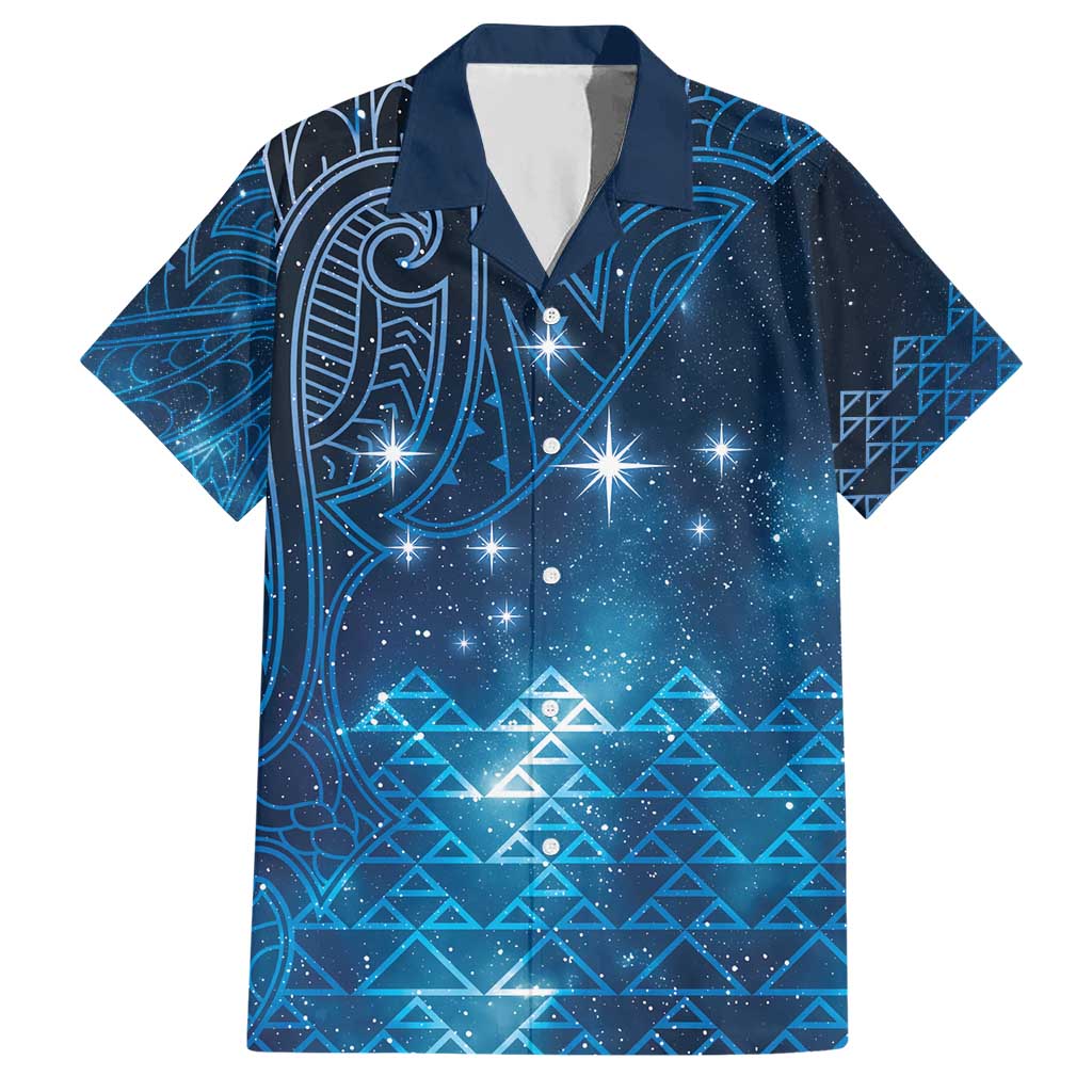 New Zealand Matariki Hawaiian Shirt Taniko Aramoana With Maori Galaxy Sky Night