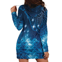 New Zealand Matariki Hoodie Dress Taniko Aramoana With Maori Galaxy Sky Night LT9 - Polynesian Pride