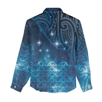 New Zealand Matariki Women Casual Shirt Taniko Aramoana With Maori Galaxy Sky Night LT9 - Polynesian Pride