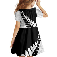 New Zealand Silver Fern Niho Taniwha Family Matching Off Shoulder Maxi Dress and Hawaiian Shirt LT9 - Polynesian Pride