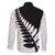 New Zealand Silver Fern Niho Taniwha Family Matching Short Sleeve Bodycon Dress and Hawaiian Shirt