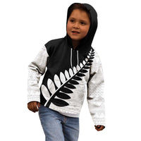 New Zealand Silver Fern Niho Taniwha Kid Hoodie LT9 - Polynesian Pride