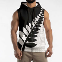 New Zealand Silver Fern Niho Taniwha Sleeveless Zip Hoodie - Polynesian Pride