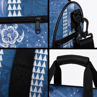 Blue Hibiscus Turtle Duffle Bag Hawaiian Style Tribal Tapa Pattern LT9 - Polynesian Pride