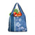 Blue Hibiscus Turle Grocery Bag Hawaiian Style Tribal Tapa Pattern