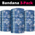 Blue Hibiscus Turle Neck Gaiter Hawaiian Style Tribal Tapa Pattern - Polynesian Pride