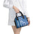 Blue Hibiscus Turle Shoulder Handbag Hawaiian Style Tribal Tapa Pattern