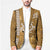 Gold Hibiscus Turle Blazer Hawaiian Style Tribal Tapa Pattern - Polynesian Pride