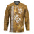 Gold Hibiscus Turle Hockey Jersey Hawaiian Style Tribal Tapa Pattern - Polynesian Pride