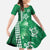 Green Hibiscus Turle Family Matching Mermaid Dress and Hawaiian Shirt Hawaiian Style Tribal Tapa Pattern