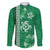 Green Hibiscus Turle Family Matching Mermaid Dress and Hawaiian Shirt Hawaiian Style Tribal Tapa Pattern