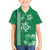 Green Hibiscus Turle Family Matching Off Shoulder Short Dress and Hawaiian Shirt Hawaiian Style Tribal Tapa Pattern