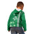 Green Hibiscus Turle Kid Hoodie Hawaiian Style Tribal Tapa Pattern