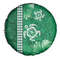 Green Hibiscus Turle Spare Tire Cover Hawaiian Style Tribal Tapa Pattern LT9 - Polynesian Pride