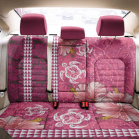 Pink Hibiscus Turle Back Car Seat Cover Hawaiian Style Tribal Tapa Pattern LT9 - Polynesian Pride