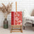 Red Hibiscus Turle Canvas Wall Art Hawaiian Style Tribal Tapa Pattern