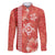Red Hibiscus Turle Family Matching Mermaid Dress and Hawaiian Shirt Hawaiian Style Tribal Tapa Pattern