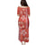 Red Hibiscus Turle Puletasi Hawaiian Style Tribal Tapa Pattern
