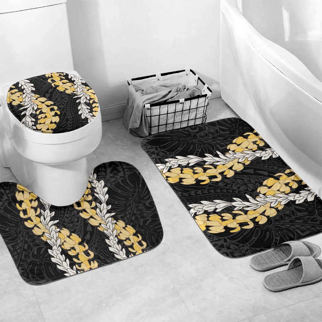 Puakenikeni and Maile Lei Bathroom Set Black Double Strand Lei - Polynesian Pride
