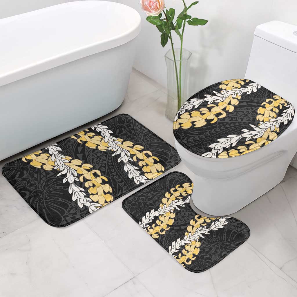 Puakenikeni and Maile Lei Bathroom Set Black Double Strand Lei - Polynesian Pride