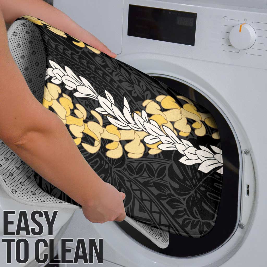 Puakenikeni and Maile Lei Bathroom Set Black Double Strand Lei - Polynesian Pride