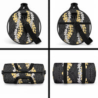 Puakenikeni and Maile Lei Duffle Bag Black Double Strand Lei LT9 - Polynesian Pride
