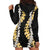 Puakenikeni and Maile Lei Hoodie Dress Black Double Strand Lei