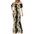 Puakenikeni and Maile Lei Mermaid Dress Black Double Strand Lei