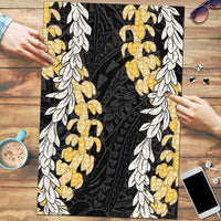 Puakenikeni and Maile Lei Puzzle Black Double Strand Lei - Polynesian Pride