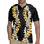 Puakenikeni and Maile Lei Rugby Jersey Black Double Strand Lei