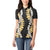 Puakenikeni and Maile Lei Women Polo Shirt Black Double Strand Lei