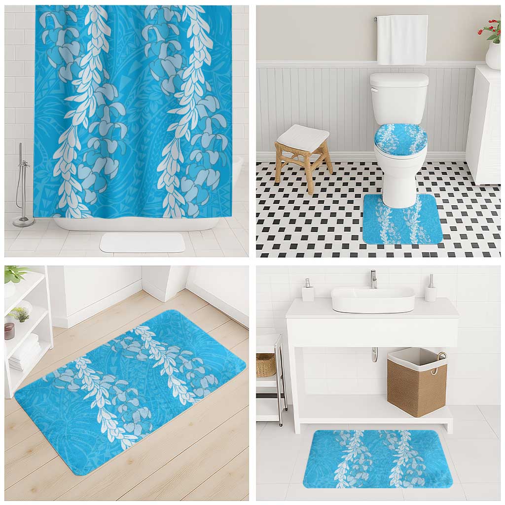 Puakenikeni and Maile Lei Bathroom Set Blue Double Strand Lei - Polynesian Pride