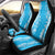 Puakenikeni and Maile Lei Car Seat Cover Blue Double Strand Lei