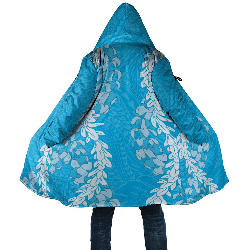 Puakenikeni and Maile Lei Cloak Blue Double Strand Lei LT9 Unisex Blue - Polynesian Pride