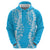 Puakenikeni and Maile Lei Hoodie Blue Double Strand Lei