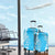 Puakenikeni and Maile Lei Luggage Cover Blue Double Strand Lei