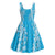 Puakenikeni and Maile Lei Midi Dress Blue Double Strand Lei - Polynesian Pride