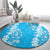 Puakenikeni and Maile Lei Round Carpet Blue Double Strand Lei